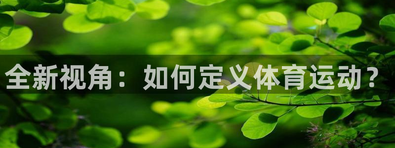 哈哈体育下载：全新视角：如何定义体育运动？